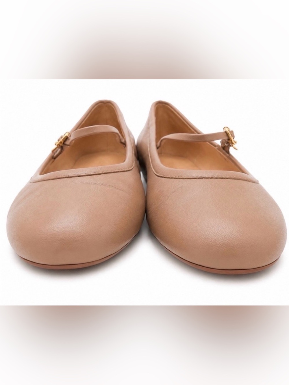 GIANVITO ROSSI Carla Ballet Flats | Beige Leather | EU 40 - Picture 4 of 6